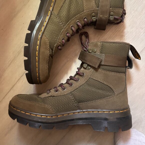 Dr Martens | COMBS TECH Utility Panel Lace Boots Khaki Green US w 7 | EU 38 UK5 - Picture 1 of 11